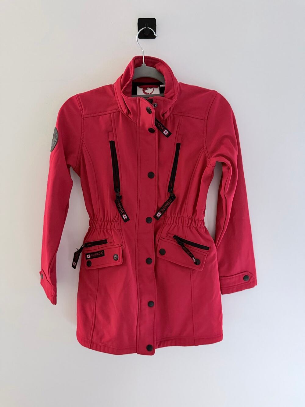 Canada Weather Gear Kids Red Softshell Jacket-Size L (14/16)